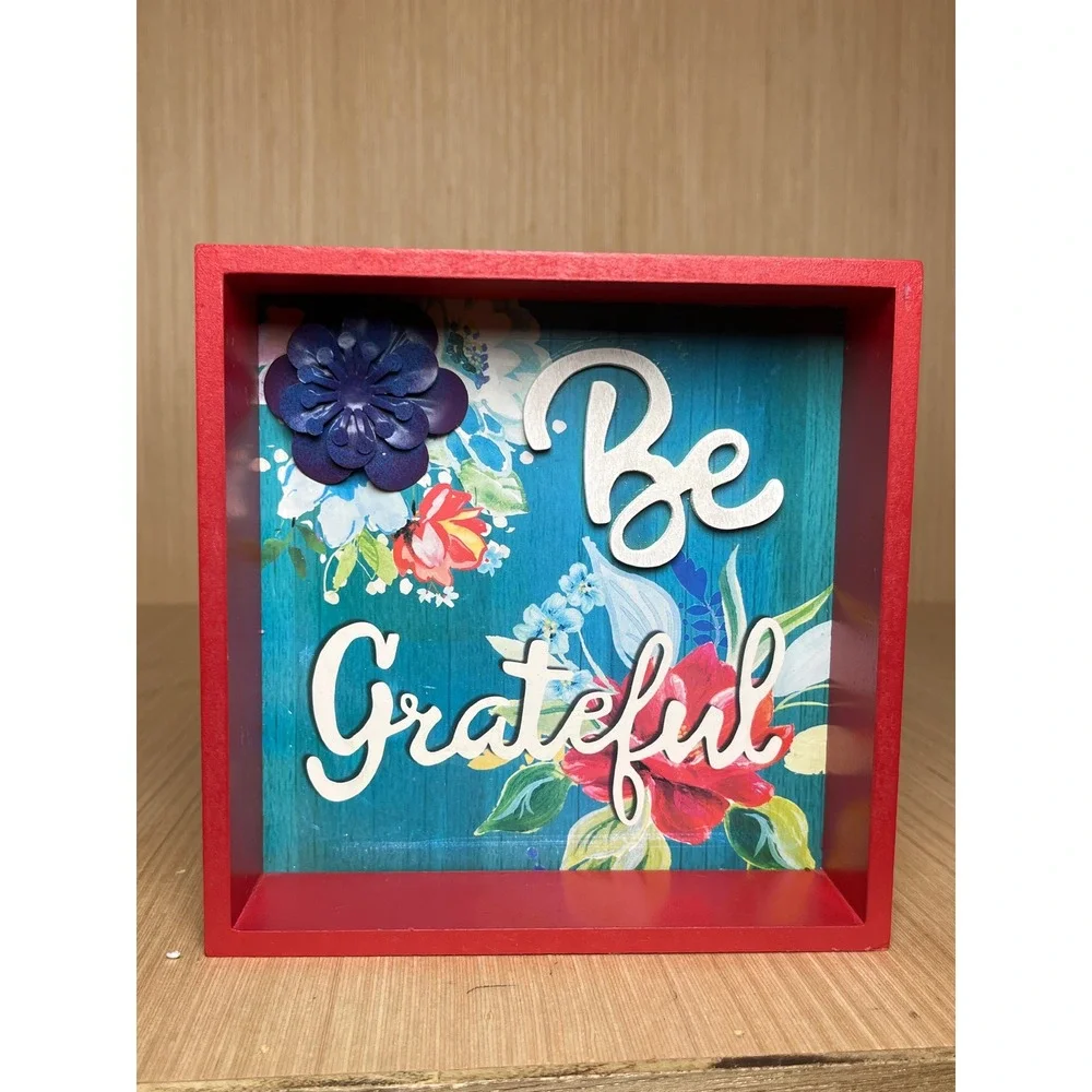 The Pioneer Woman Wood Shadow Box Signs Set/5 Floral Home Decor Farmhouse Style